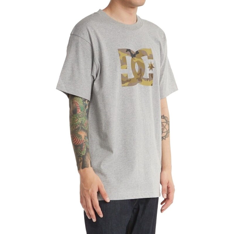 Dc shoes pánské triko Star Camo Fill Heather Grey | Šedá