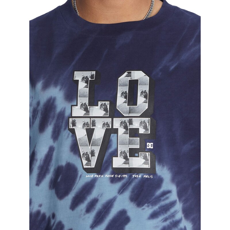 Dc shoes pánské tričko Blabac Lovepark Navy Blazer Spiral Tie Dye | Modrá