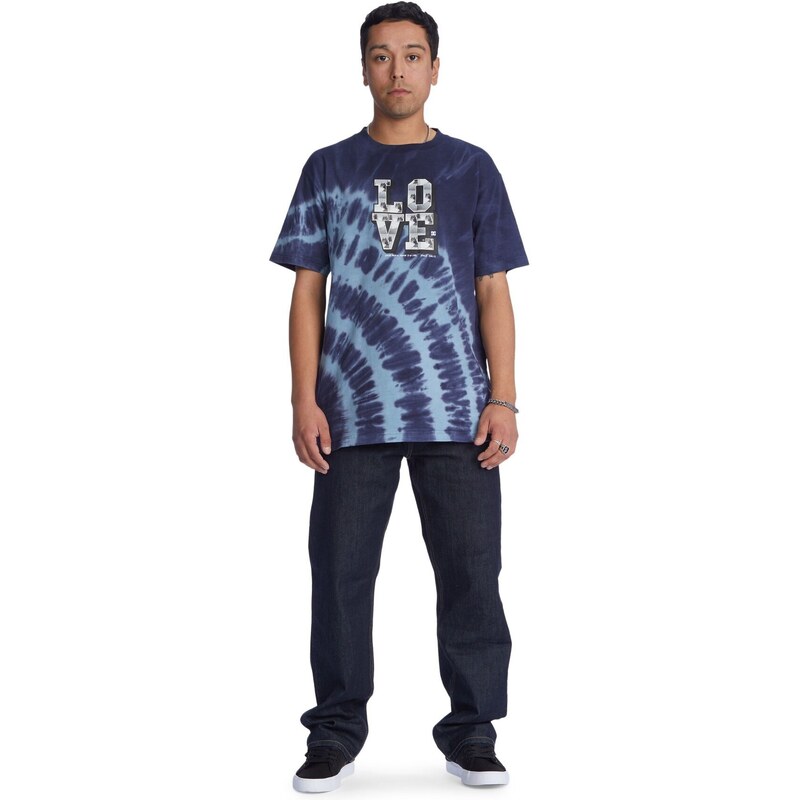 Dc shoes pánské tričko Blabac Lovepark Navy Blazer Spiral Tie Dye | Modrá