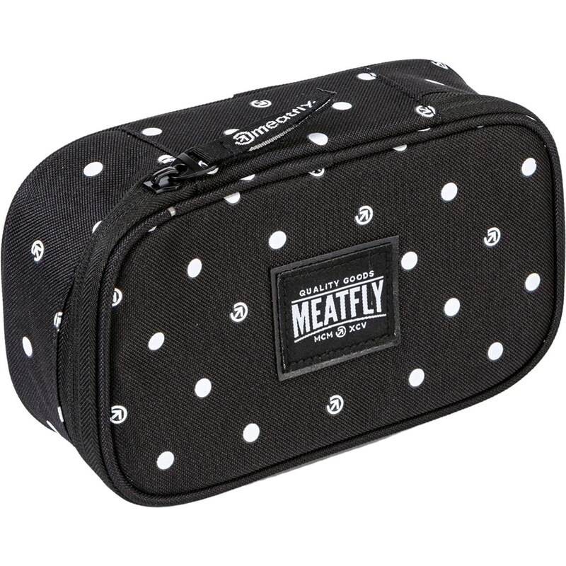 Meatfly pouzdro XL Pencil Case Black Dots | Černá