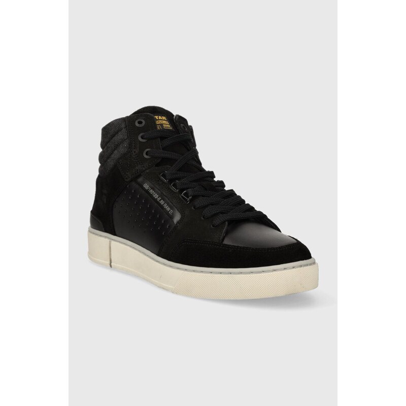 Sneakers boty G-Star Raw RAVOND II MID LEA černá barva, 2342005714.BLK