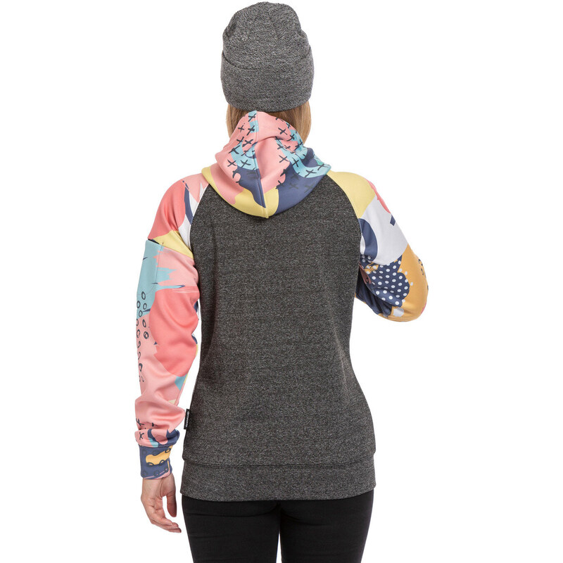 Meatfly dámská technická mikina Alisha Pastel Splash Grey Heather | Šedá