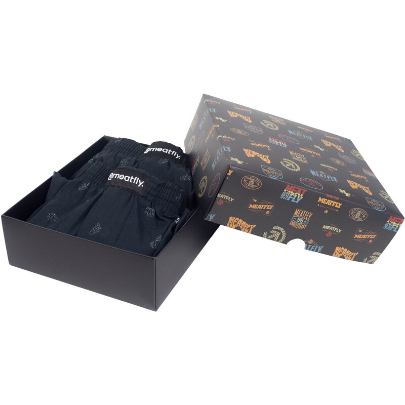 Meatfly pánské trenýrky Agostino Black Sanchez Gift Pack | Černá