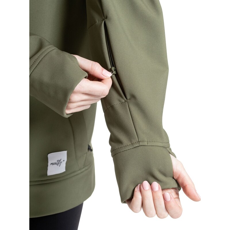 Meatfly dámská softshell bunda Alita Olive | Zelená