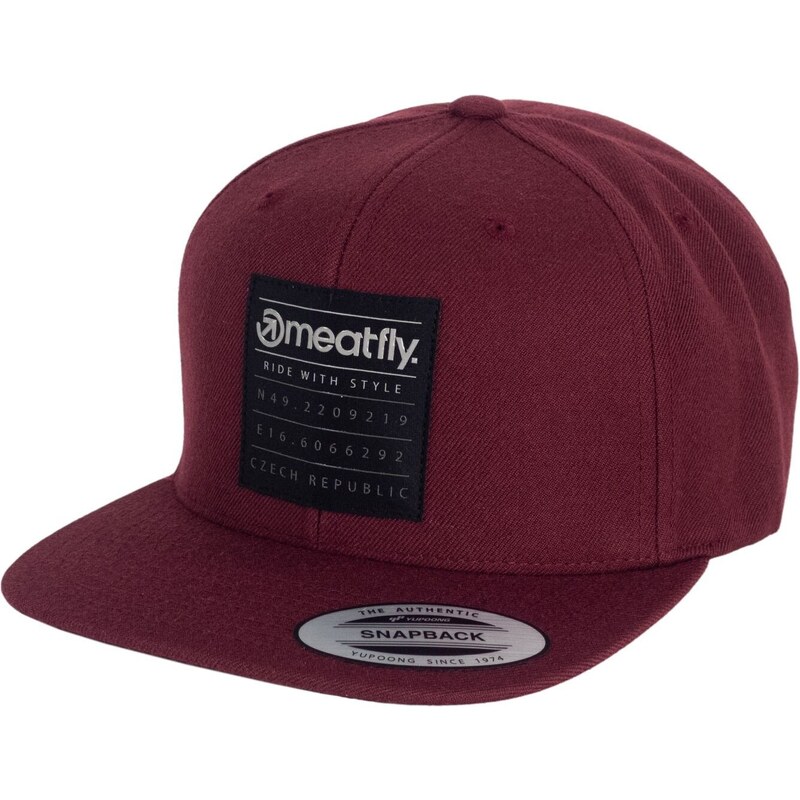 Kšiltovka Meatfly Hornet Snapback, Coordinates Maroon