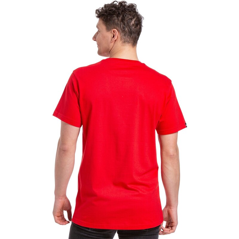 Meatfly pánské tričko Podium Bright Red | Červená