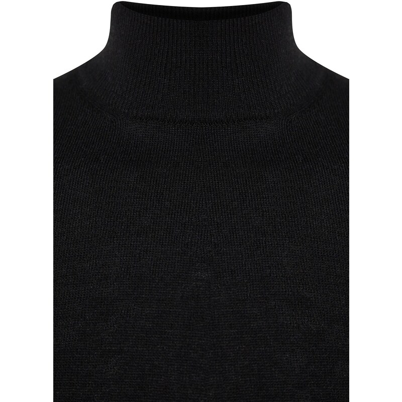 Trendyol Black Slim Fit Half Turtleneck Basic Knitwear Sweater