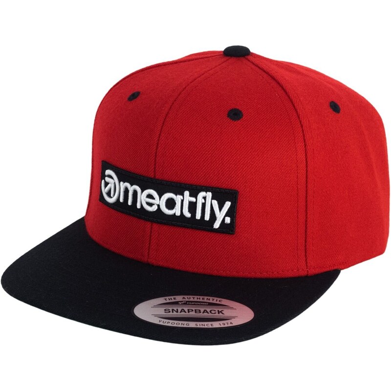 Meatfly kšiltovka Flanker Snapback Basic Logo Red/Black | Černá