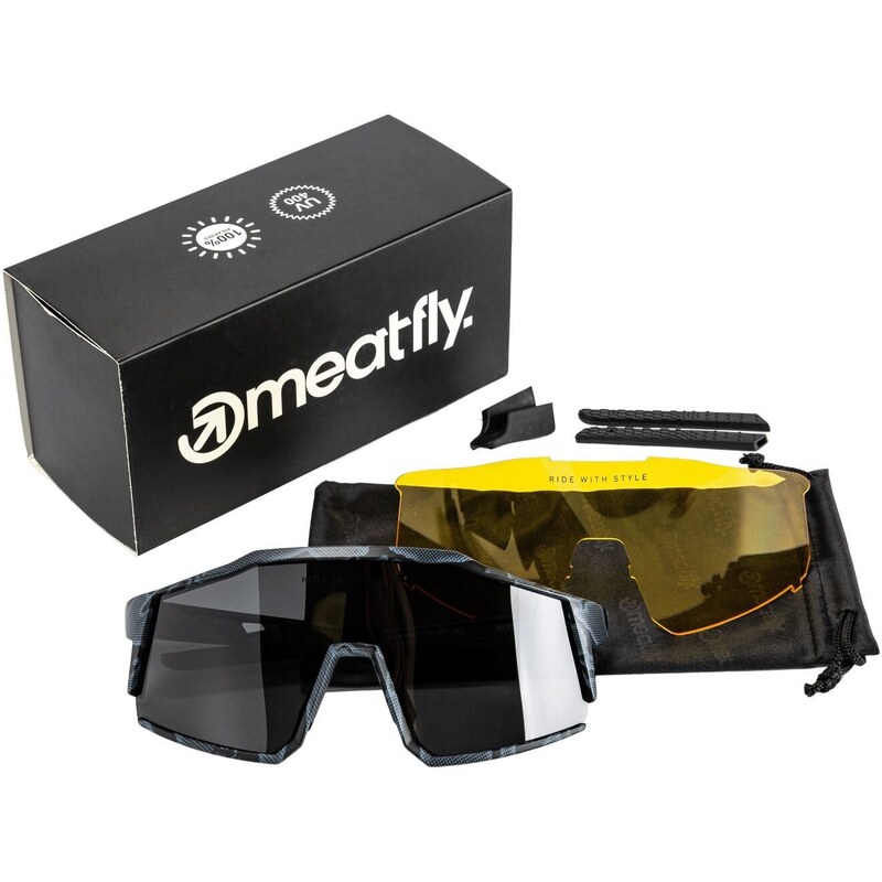 Meatfly sluneční polarizační brýle Nate Morph Black | Černá