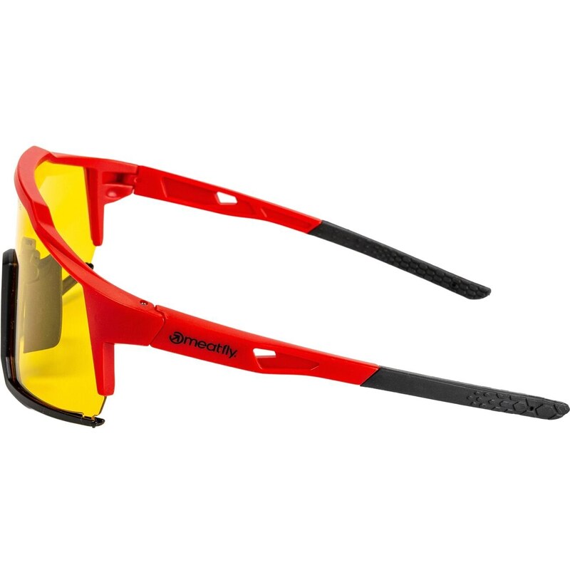 Meatfly sluneční polarizační brýle Nate Red | Černá