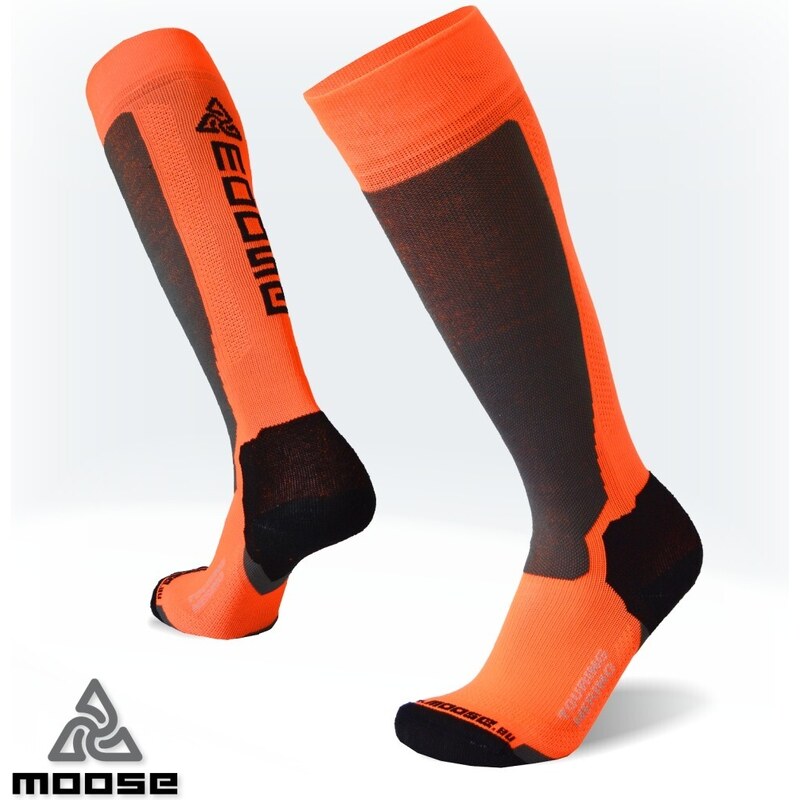 TOURING MERINO elastické funkční podkolenky Moose oranžová XS