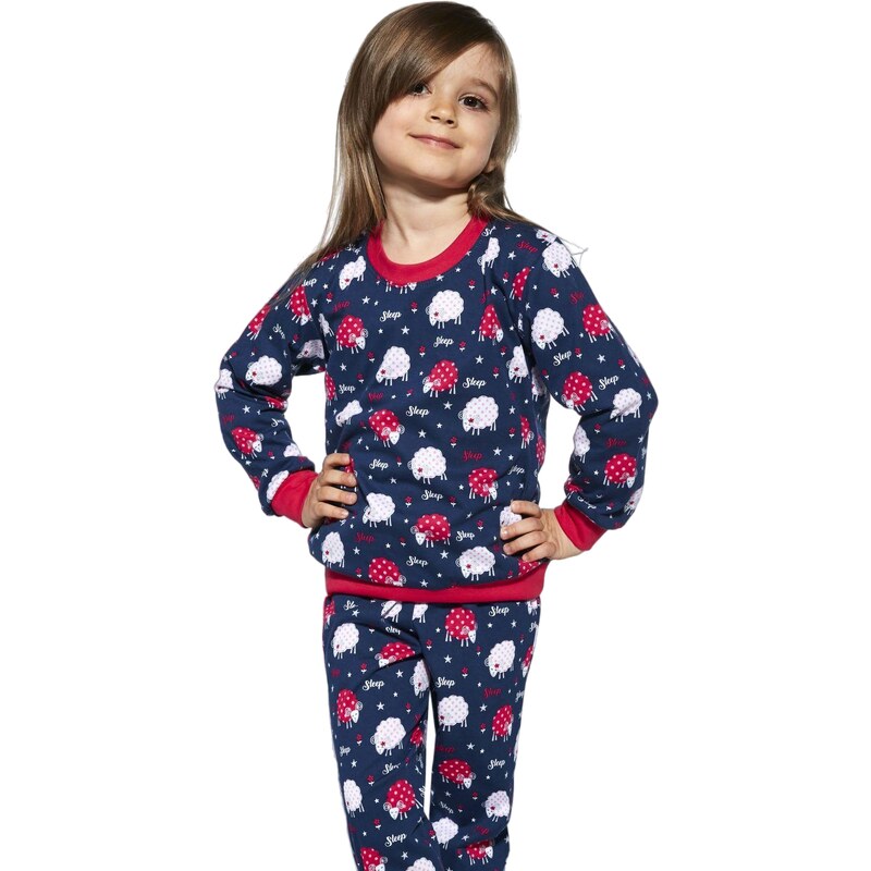 Dívčí dlouhé pyžamo Cornette 032-033/168 Meadow