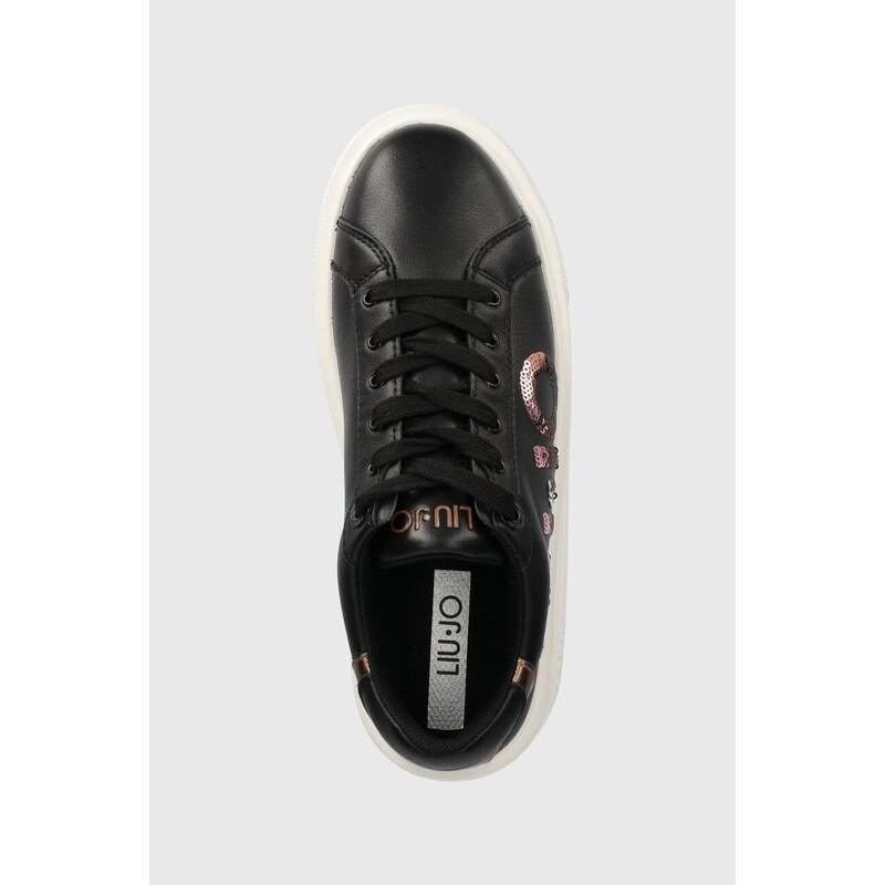 Kožené sneakers boty Liu Jo KYLIE 22 černá barva, BF3127PX07722222