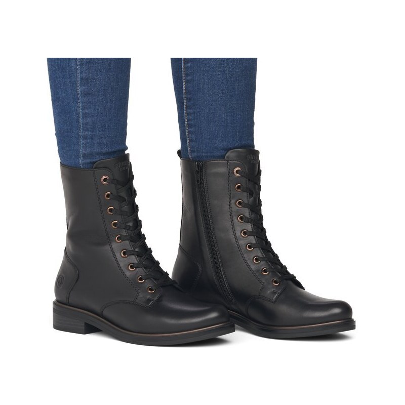 Kotníkové boty v army stylu Remonte D8388-01 černá 84466644