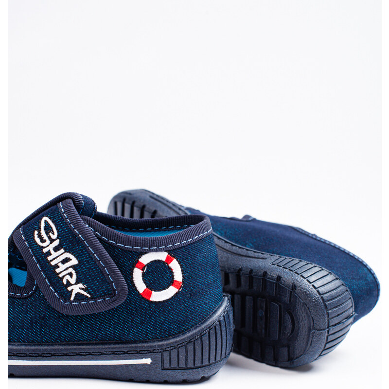 Shelvt Navy slippers for a boy for kindergarten 3F