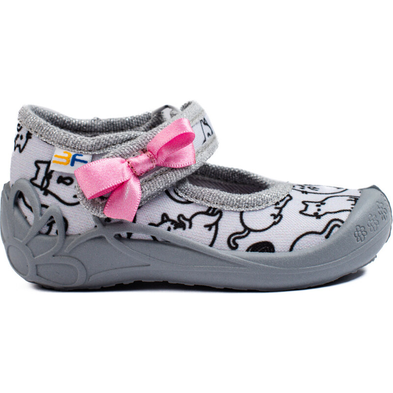 Shelvt Gray slippers for a girl with velcro on a female 3F