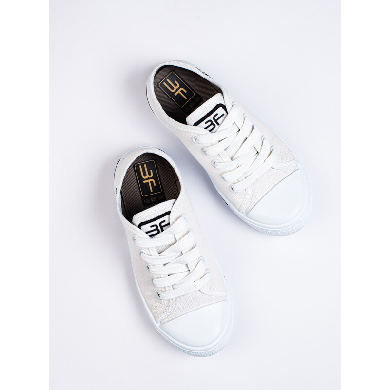 Shelvt White Kids Sneakers 3F