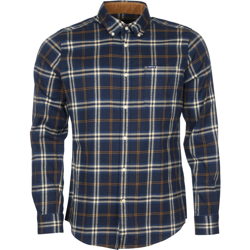 Barbour Košile béžová / námořnická modř / šafrán