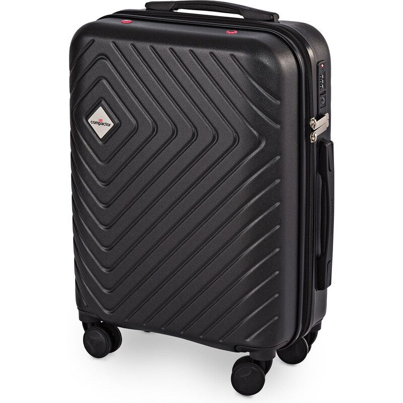 Kabinový kufr Compactor Hybrid Luggage S Vacuum System 55 x 20 x 40 cm, černý