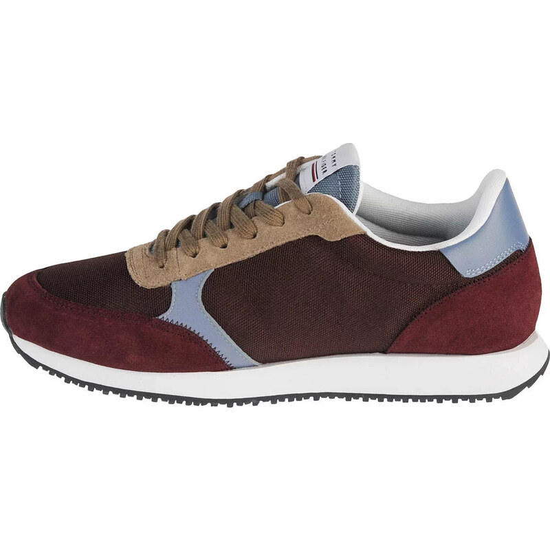 VÍNOVÉ PÁNSKÉ TENISKY TOMMY HILFIGER RUNNER LO COLOR MIX Hnědá