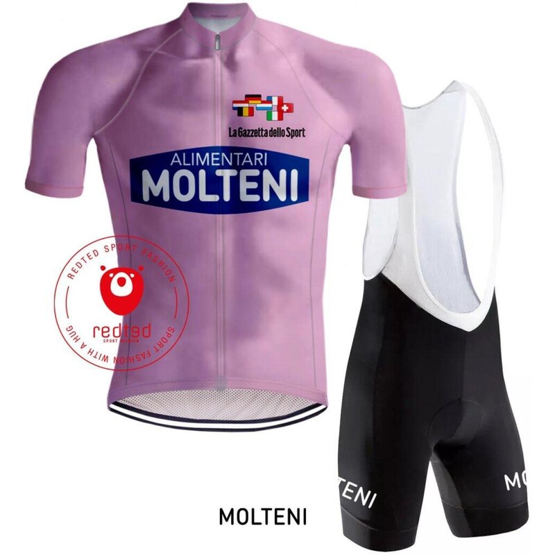 REDTED Vintage cyklistické vybavení - Molteni Maillot Rose Giro d'Italia - RedTed