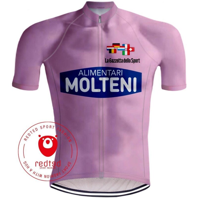 REDTED Vintage cyklistický dres - Molteni Maillot Rose Giro d'Italia - RedTed