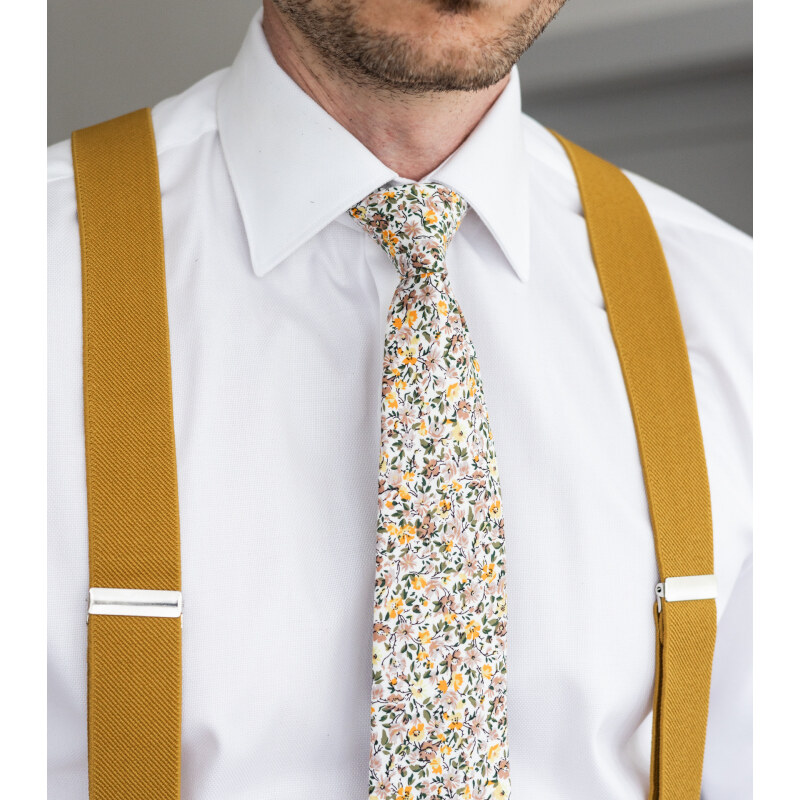 BUBIBUBI Bílá kravata Marigold