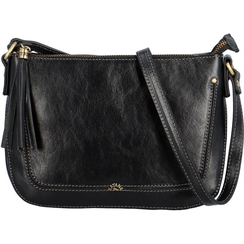 Luxusní dámská kožená crossbody Katana Lukave, černá 84491547