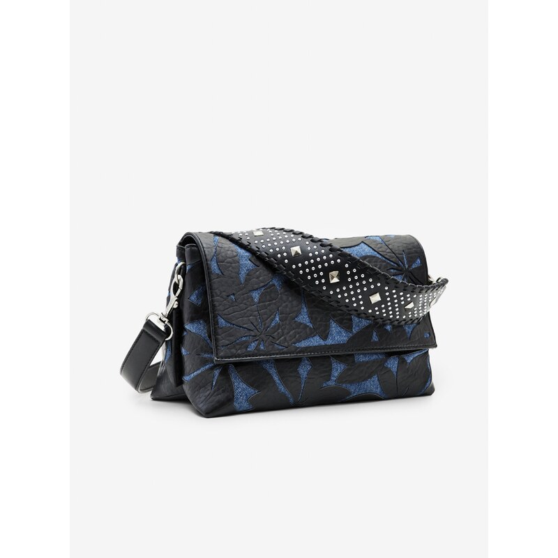 Modro-černá dámská vzorovaná kabelka Desigual Onyx Venecia 2.0 - Dámské