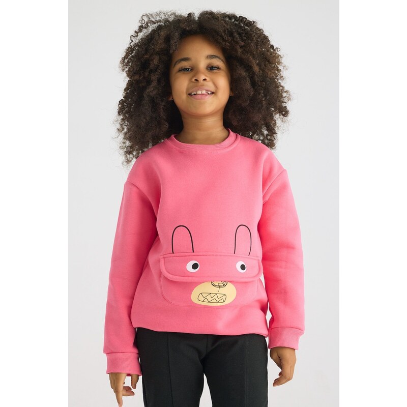 zepkids Kangaroo Pocket, Bear Detail Sweatshirt