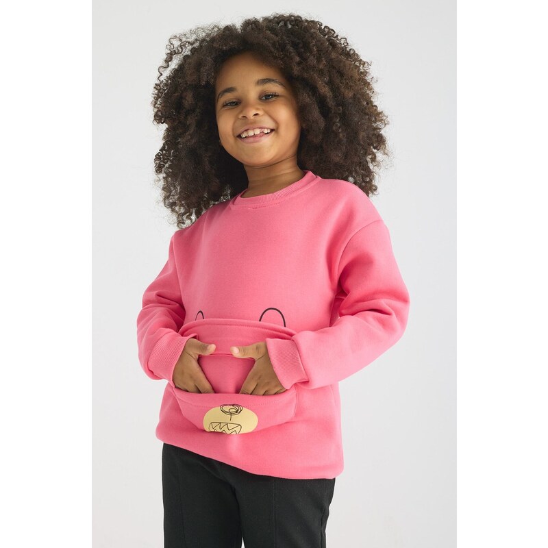 zepkids Kangaroo Pocket, Bear Detail Sweatshirt