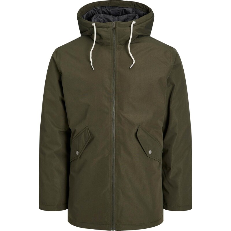 JACK & JONES Přechodná bunda JJLoop tmavě zelená