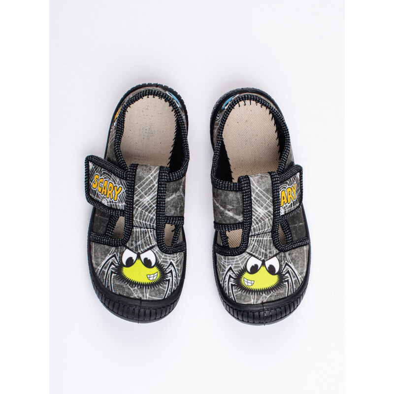 Shelvt Grey children's slippers 3F