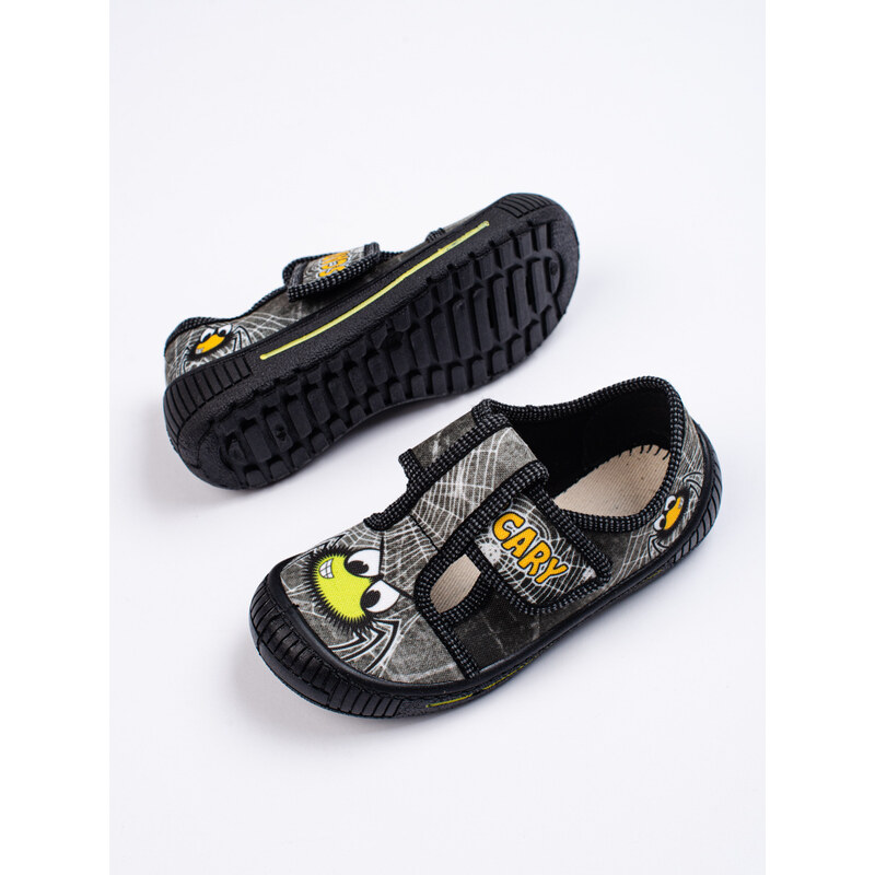 Shelvt Grey children's slippers 3F