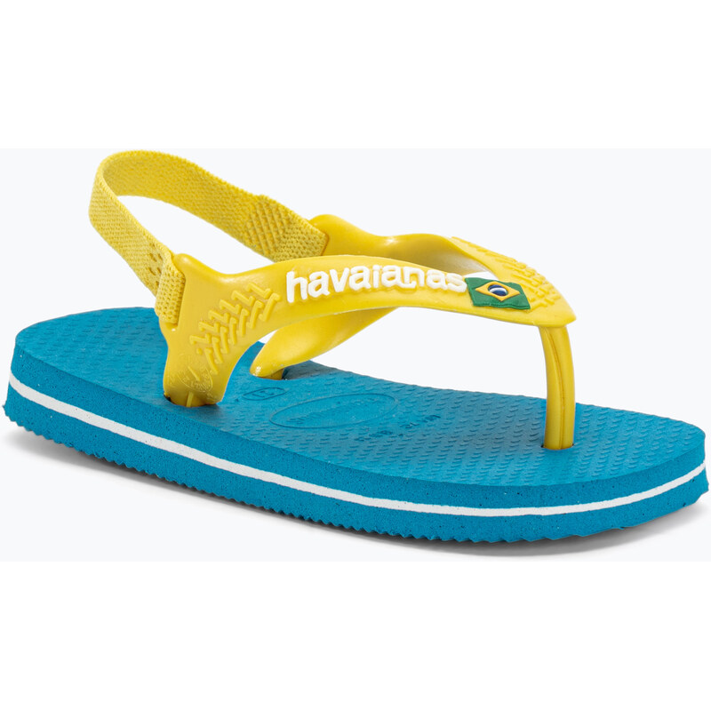 Žabky Havaianas Baby Brasil Logo II white/blue/green/yellow