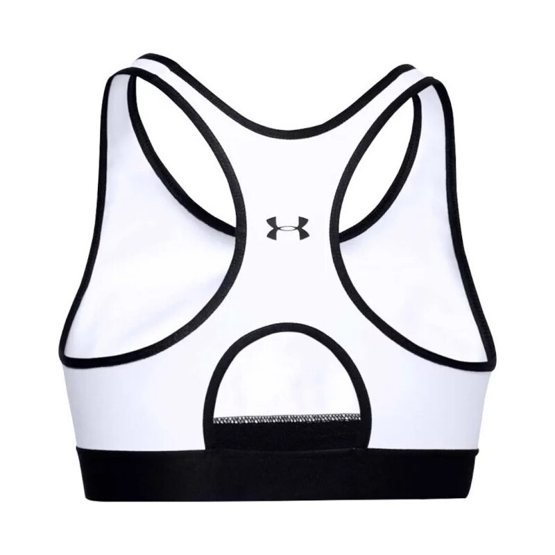 BÍLÁ SPORTOVNÍ PODPRSENKA UNDER ARMOUR MID KEYHOLE GRAPHIC BRA