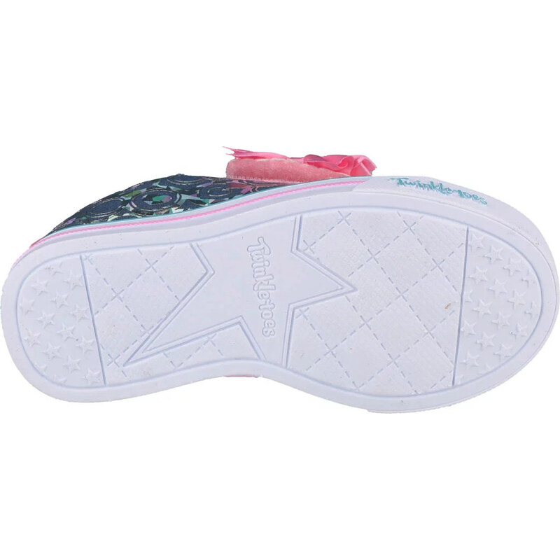 VZOROVANÉ DÍVČÍ TENISKY SKECHERS SPARKLE LITE-LIL HEARTSLAND Modrá