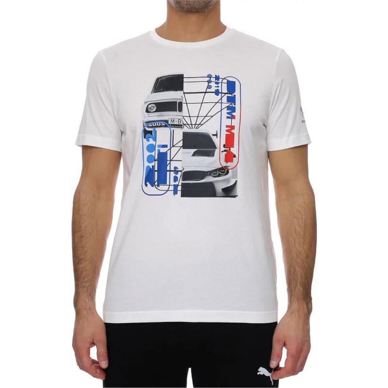 Bílé pánské tričko Puma BMW Motorsport Graphic Tee Bílá 66267129