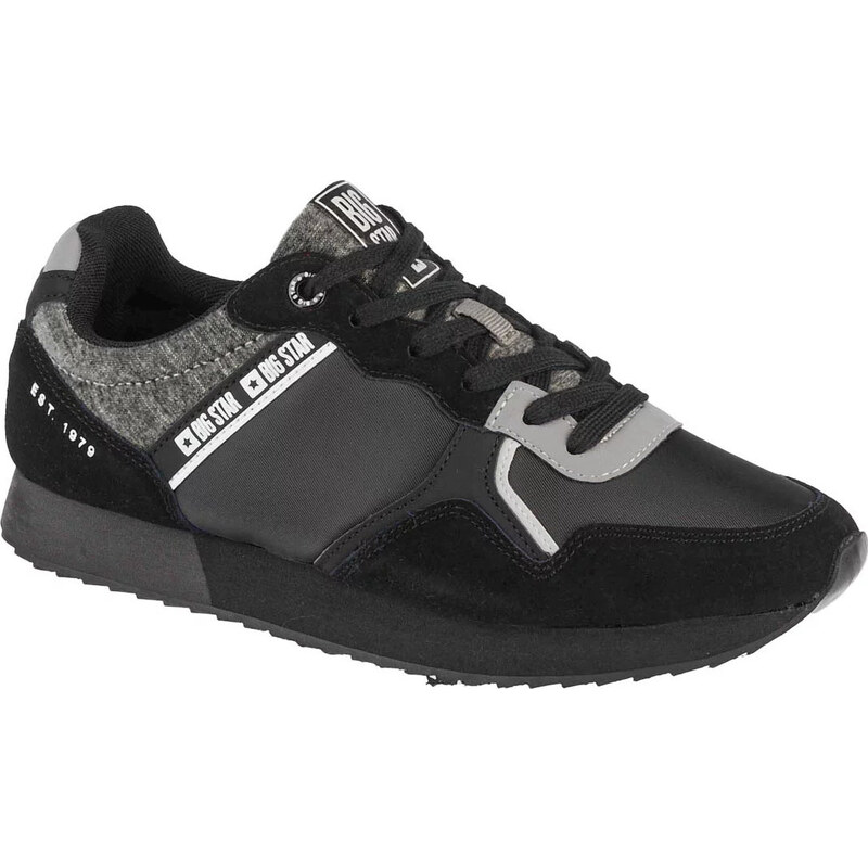 Černo-šedé pánské tenisky Big Star Shoes JJ174145 Černá