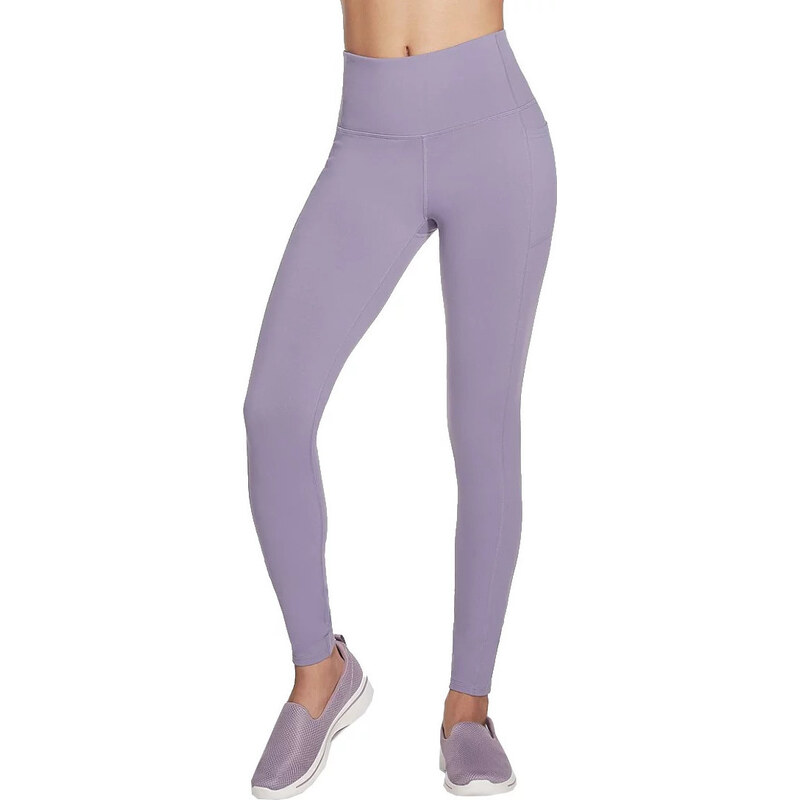 FIALOVÉ DÁMSKÉ LEGÍNY SKECHERS GO WALK HIGH WAISTED LEGGING Fialová