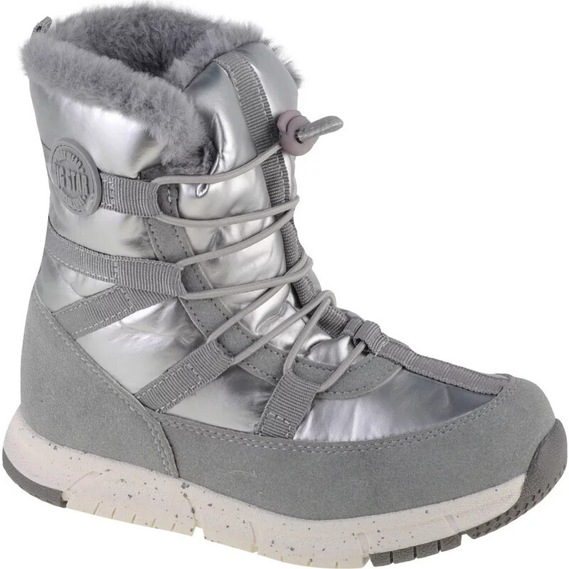 STŘÍBRNÉ DÍVČÍ SNĚHULE BIG STAR KIDS SNOW BOOTS KK374171 Stříbrná