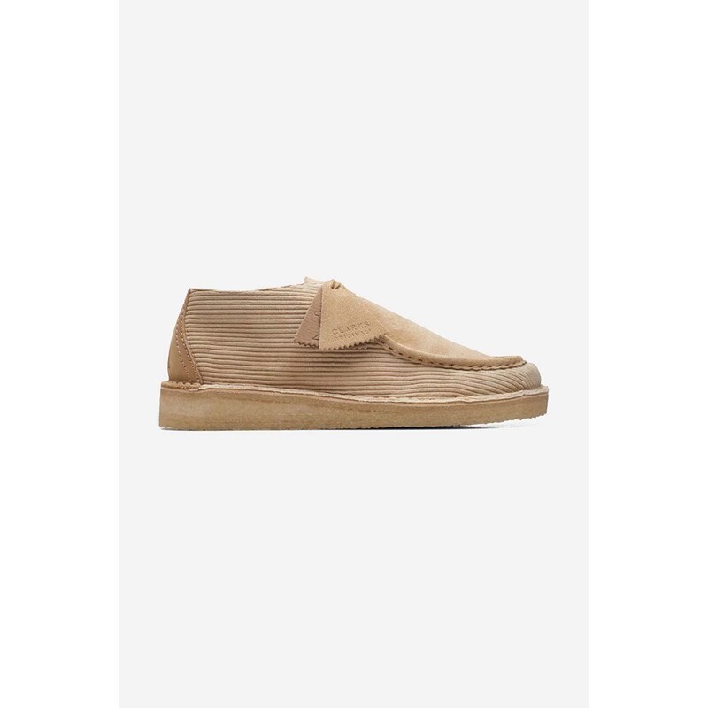 Semišové polobotky Clarks Originals Desert Nomad pánské, béžová barva, 26172582