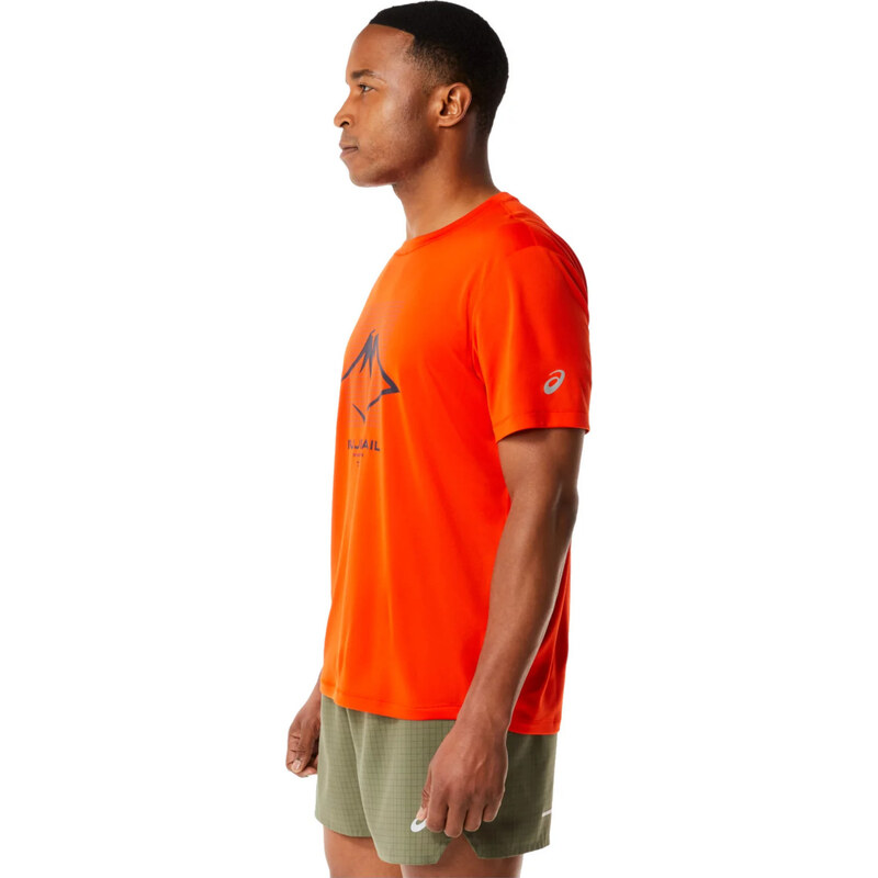 ORANŽOVÉ PÁNSKÉ TRIČKO ASICS FUJITRAIL LOGO SS TOP TEE Oranžová