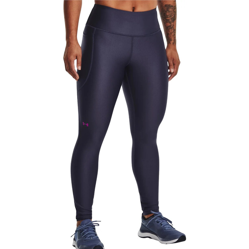 TMAVĚ FIALOVÉ DÁMSKÉ LEGÍNY UNDER ARMOUR HEATGEAR NO-SLIP WAISTBAND LEGGINGS Fialová