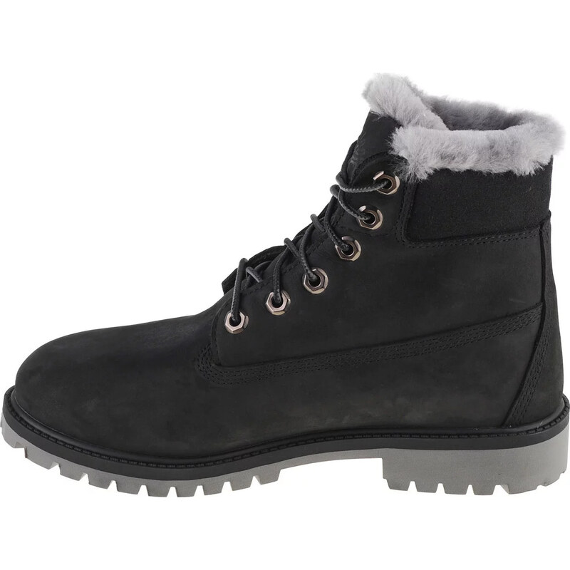 ČERNÉ CHLAPECKÉ BOTY TIMBERLAND PREMIUM 6 IN WP SHEARLING BOOT JR Černá