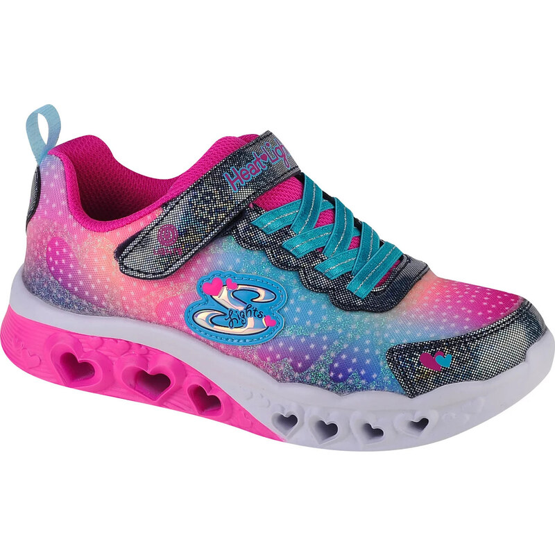Barevné dívčí svítící tenisky Skechers Flutter Heart Lights
