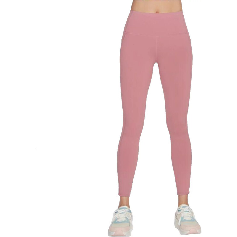 RŮŽOVÉ DÁMSKÉ LEGÍNY SKECHERS GO WALK HIGH WAISTED LEGGING Růžová