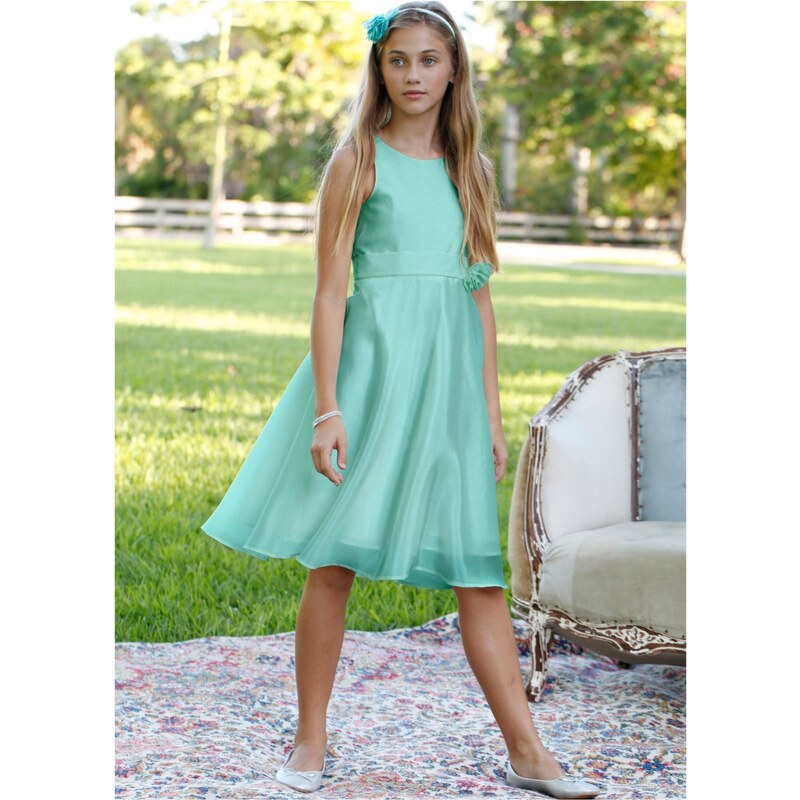 bonprix Slavnostní dívčí šaty Zelená