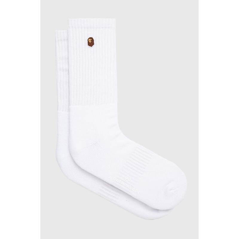 Ponožky A Bathing Ape pánské, bílá barva