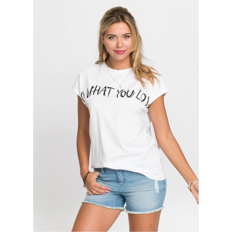bonprix Oversize tričko z čisté organické bavlny bílá Žena 42187709